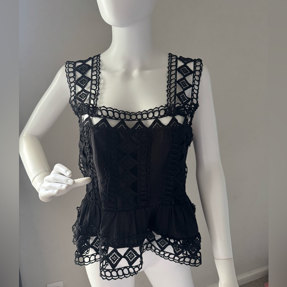 Forever 21 Black Crochet Crop Top